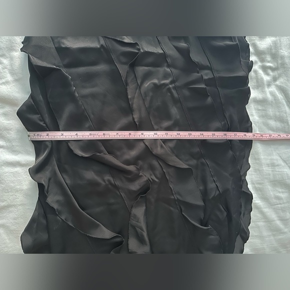 NWT Anthropologie Black Ruffle Maxi Dress - Picture 5 of 8